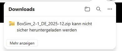 Klicke auf die Grafik für eine vergrößerte Ansicht

Name: Screenshot Boxsim.jpg
Ansichten: 49
Größe: 13,2 KB
ID: 739002